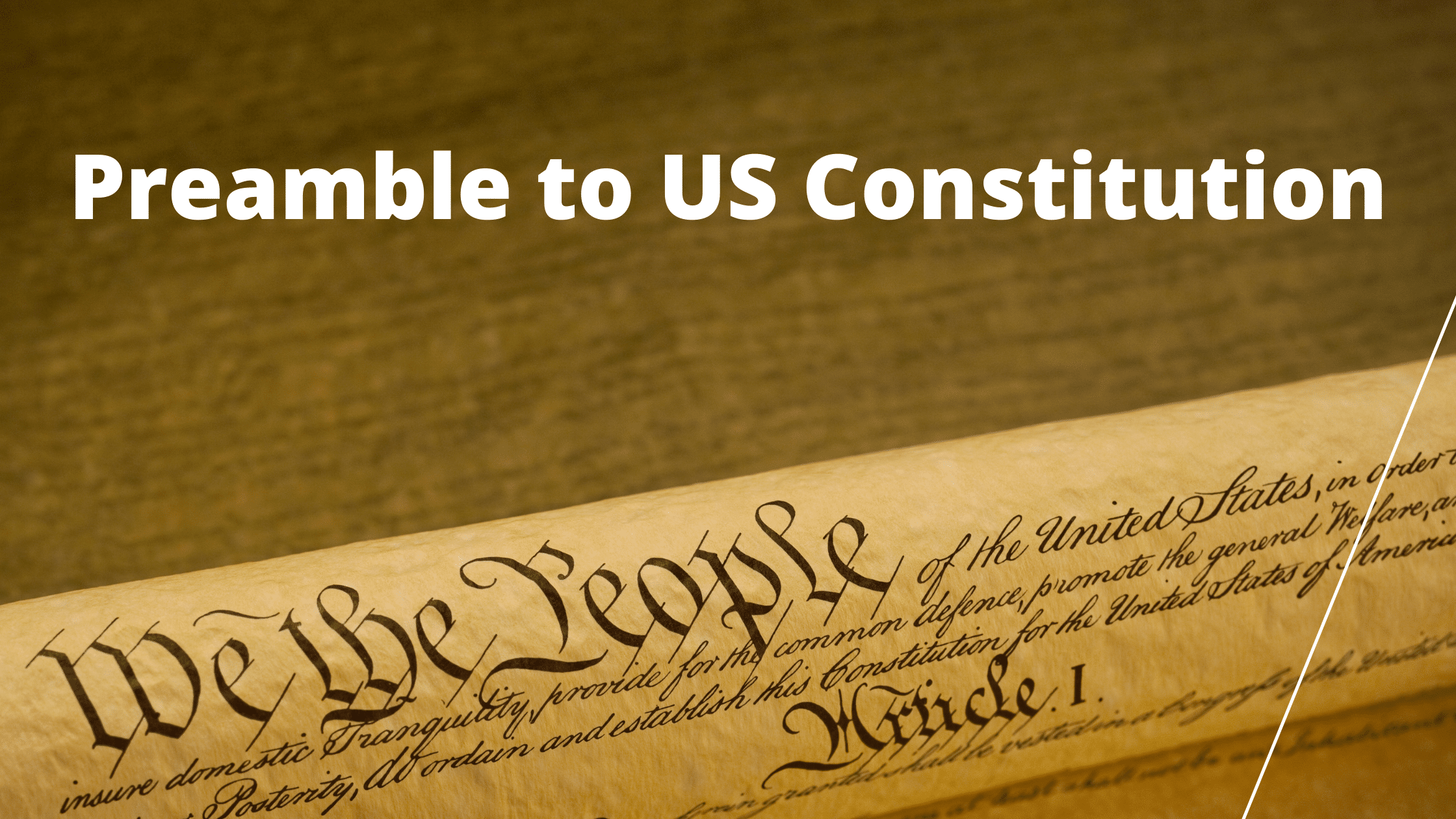 Preamble to constitution