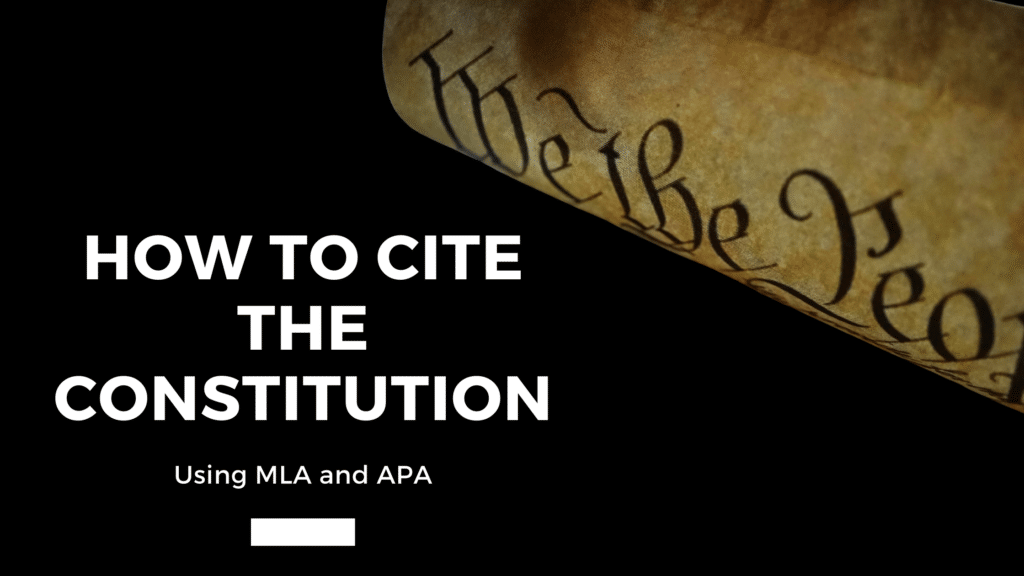 how to cite the constitution in an essay