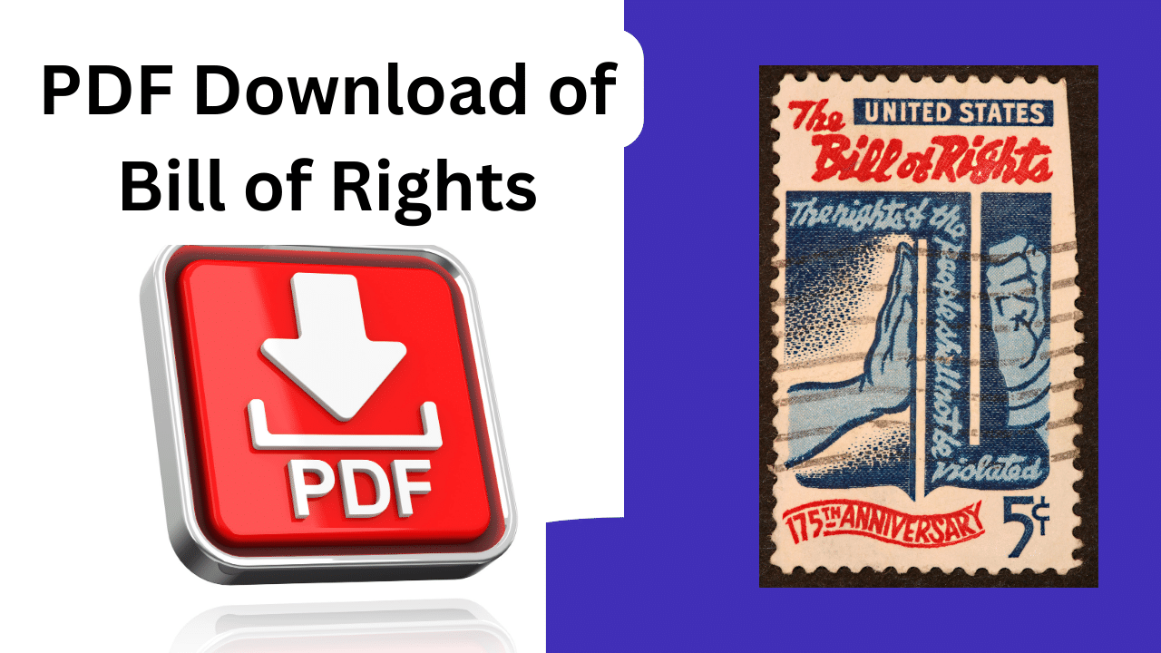 Free Printable US Bill Of Rights PDF Constitution Of The United States