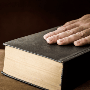 hand on bible making oath