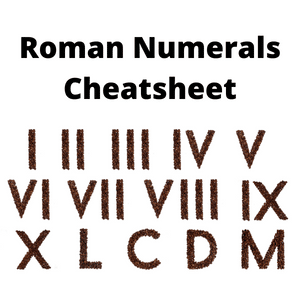 roman numerals cheatsheet