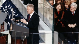 Photo of Bill Clinton at the podium