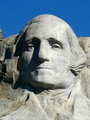 Sculpture of George Washington at Mount Rushmore