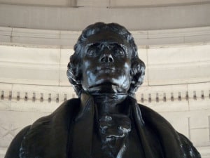 Photo of statue of Thomas Jefferson
