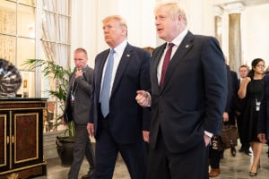 Photo of British PM Boris Johnson with President Trump