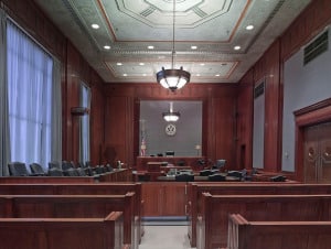 Photo of a United States courtroom