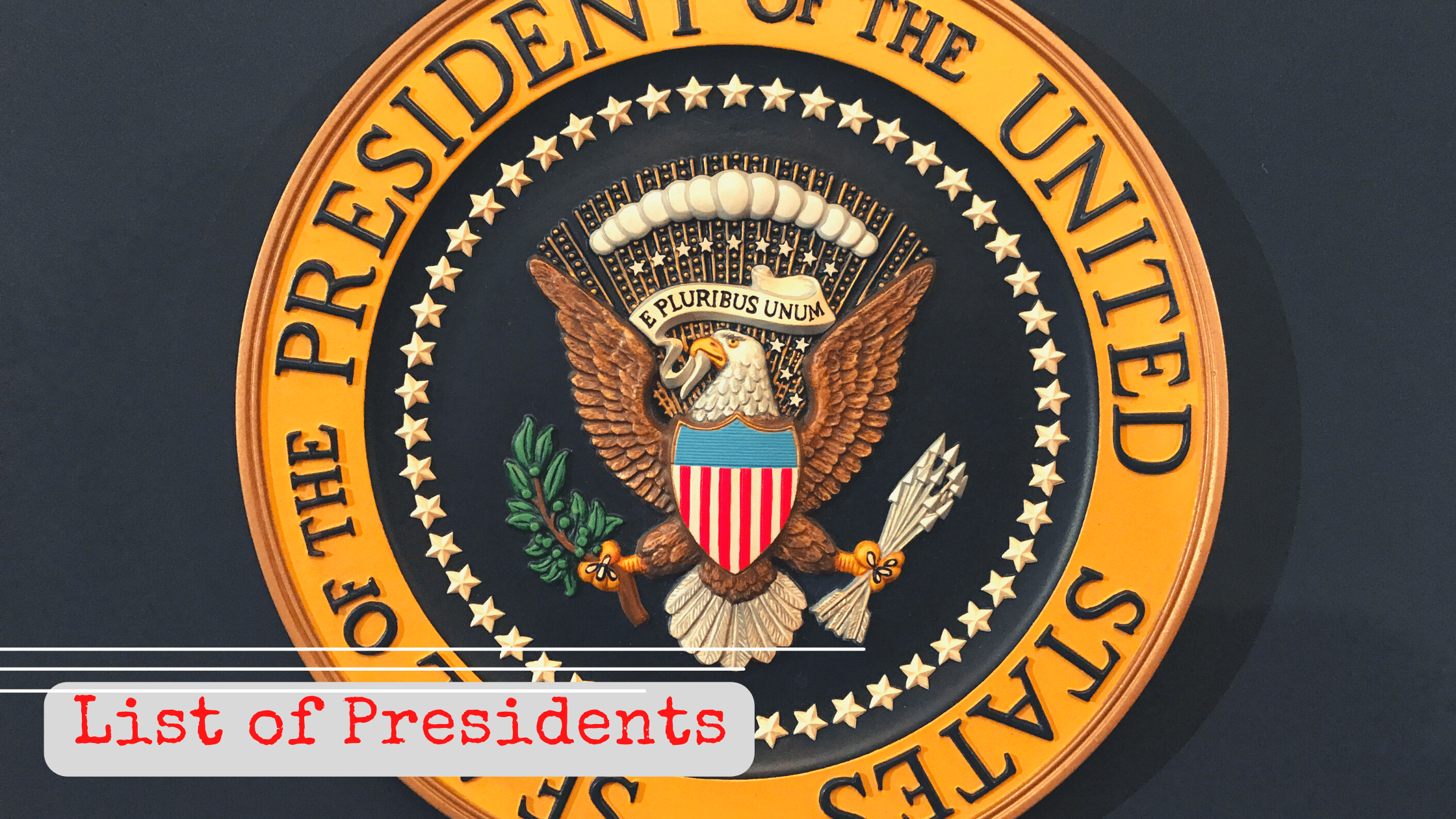 List Of Presidents In Order Constitution Of The United States