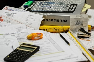 Photo of tax documents