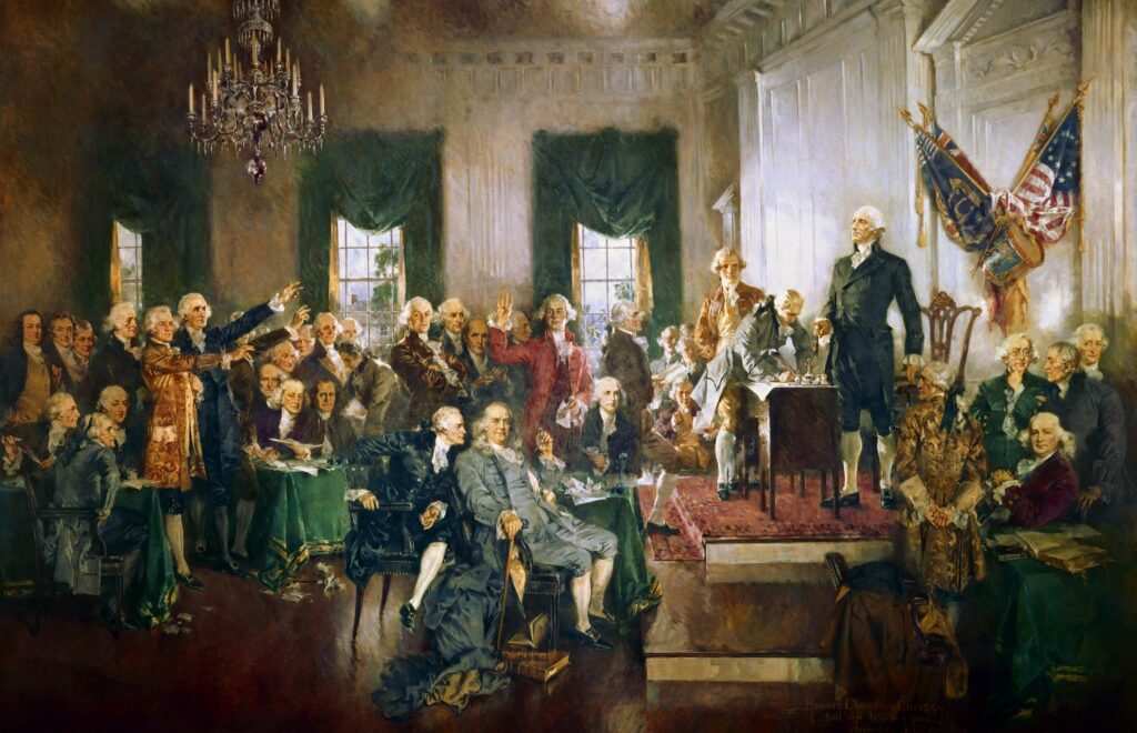 Painting of signing of the constitution