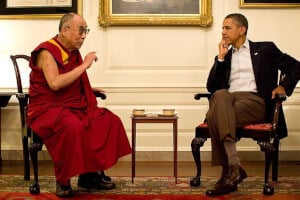 Barack Obama and Dalai Lama