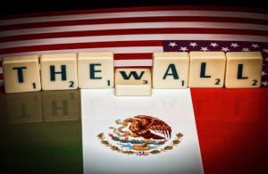 Mexican and United States flags