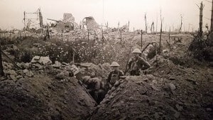 Photo of WWI trenches