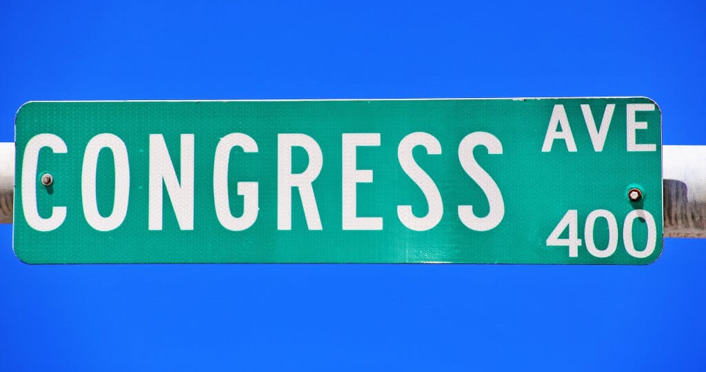 Congress road sign