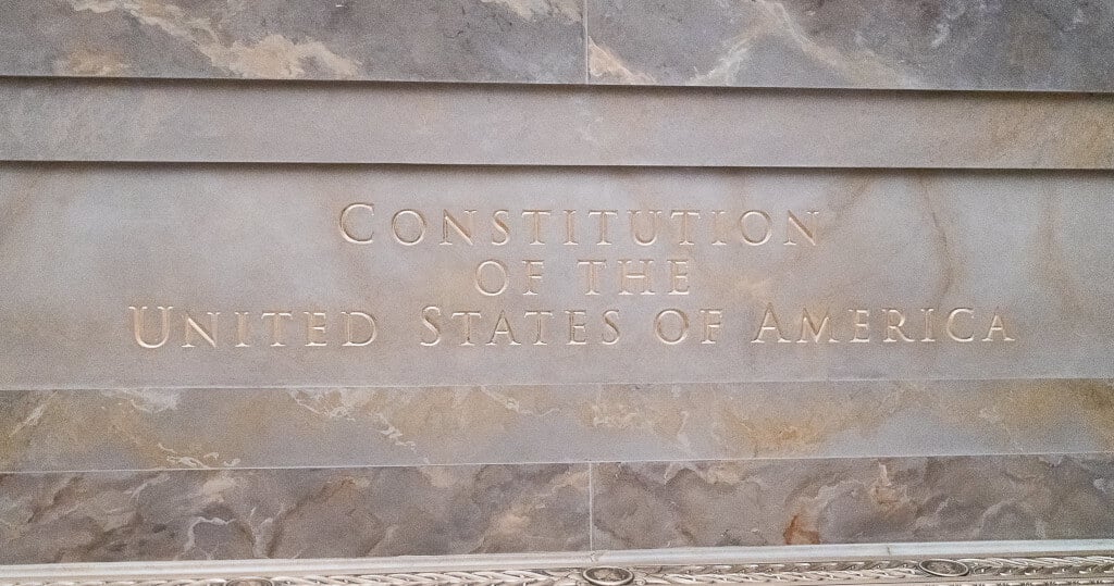 United States Constitution plaque