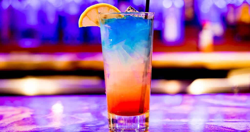 Red, white, and blue cocktail