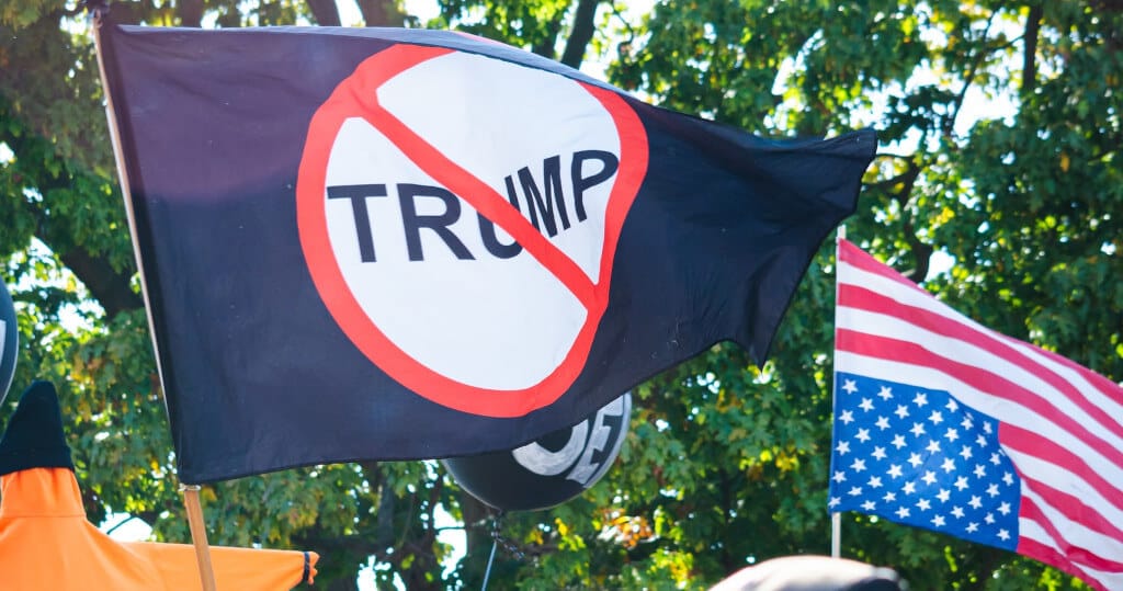 anti Trump flag