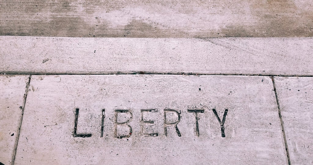 Liberty engraved in stone