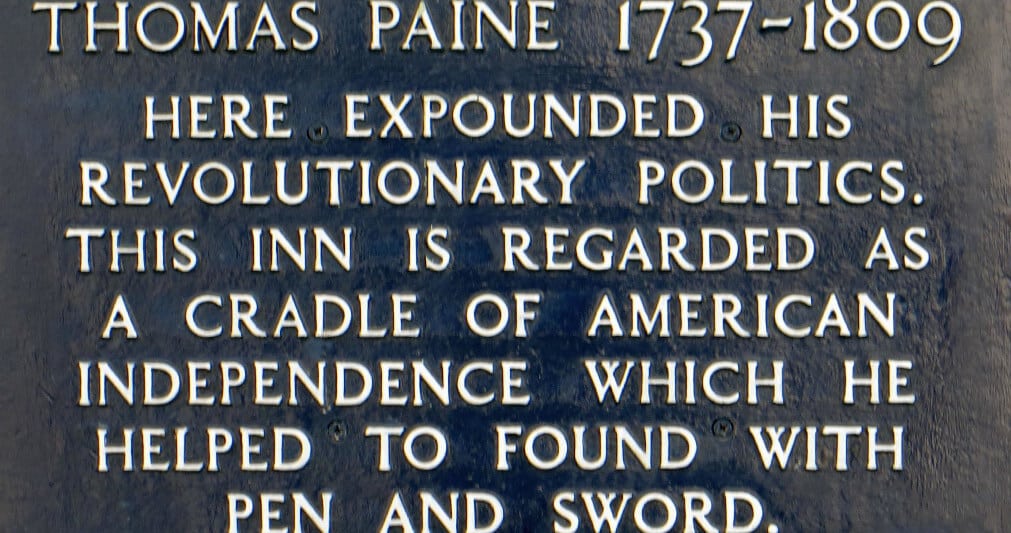 Thomas Paine plaque