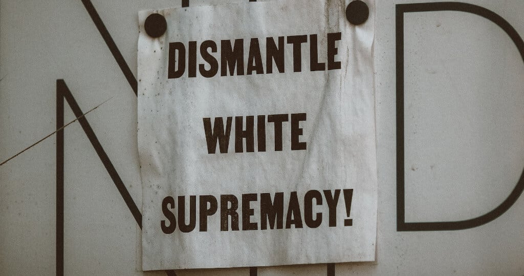 Anti white supremacy sign
