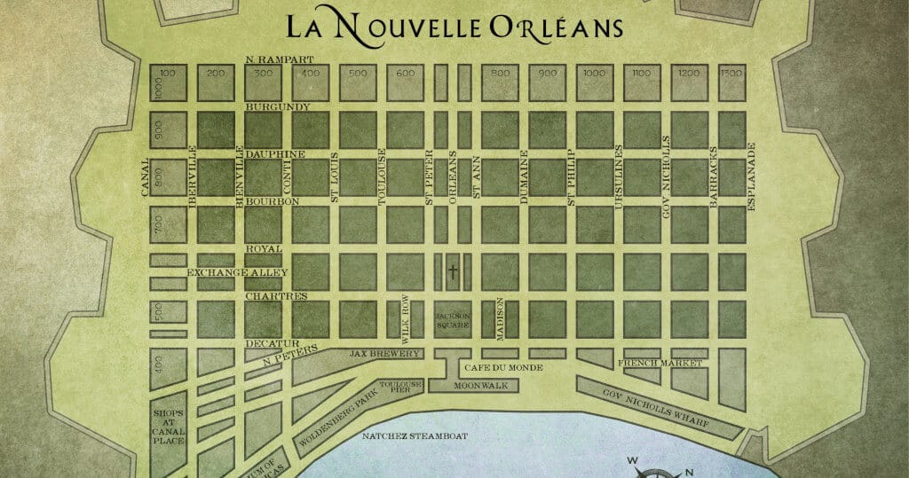 Old map of New Orleans