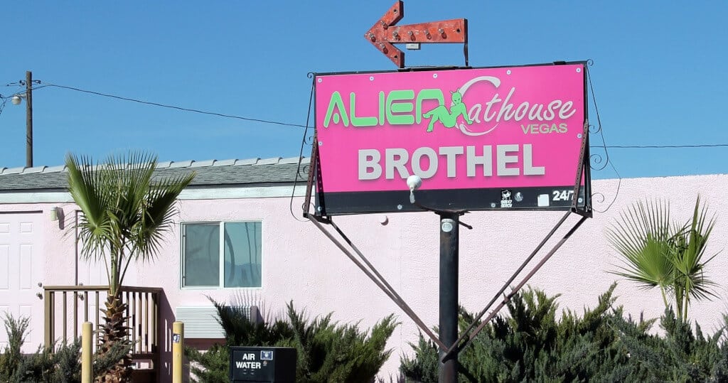 Cathouse Brothel sign