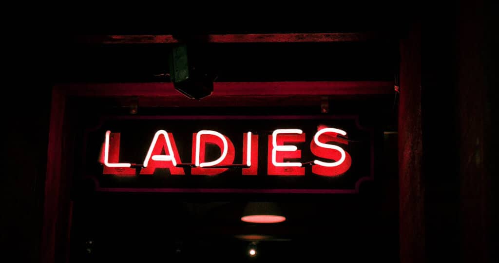 ladies neon sign