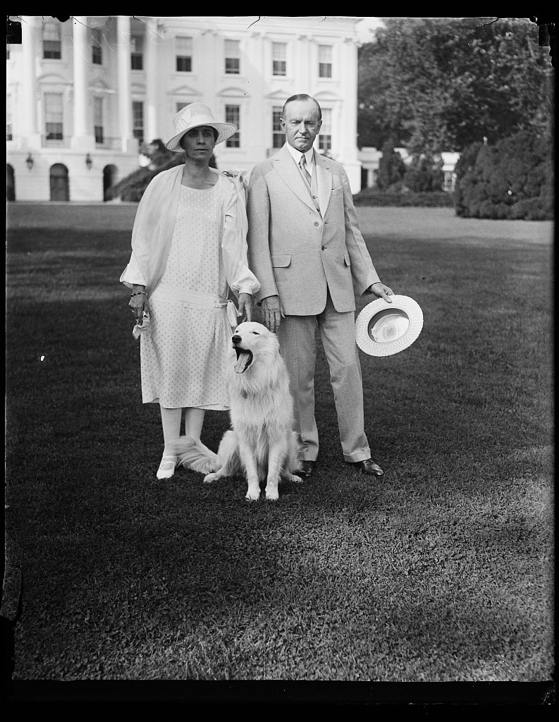 Coolidge and dog