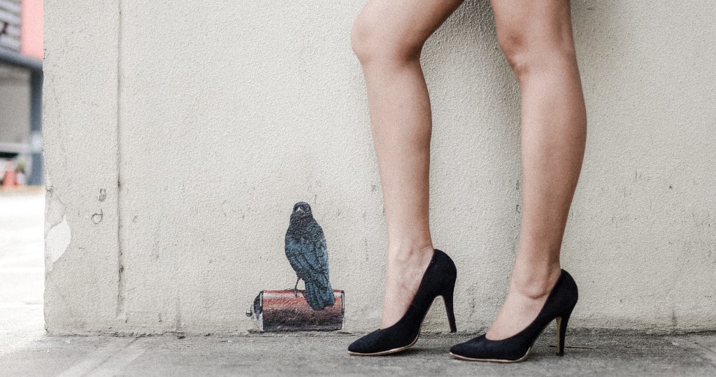 Legal prostitution woman in high heels