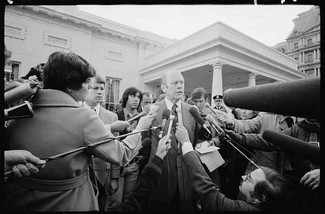 President ford speaking to press