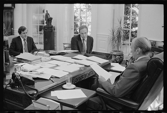 President Ford with staff