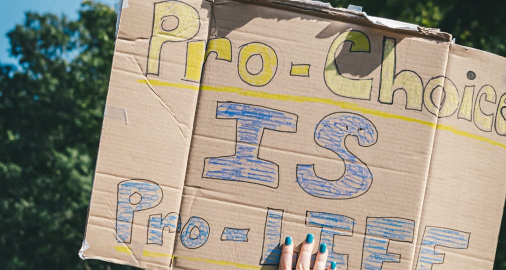 Pro-choice placard