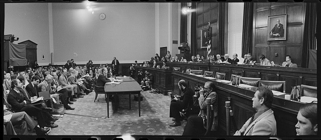 President Ford before house subcomittee