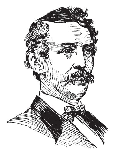 John Wilkes Booth, vintage illustration