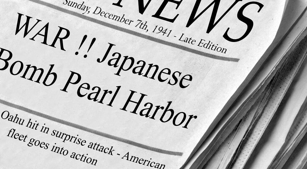 Pearl Harbor headline