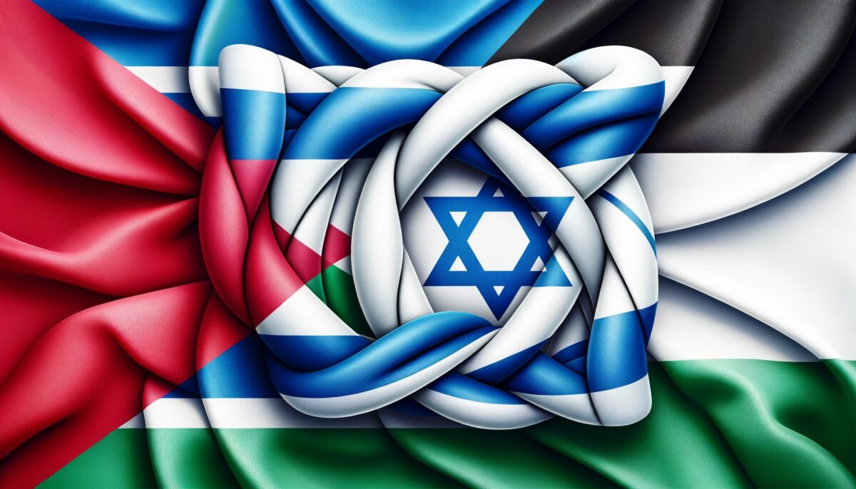 A flag with a star in the center.