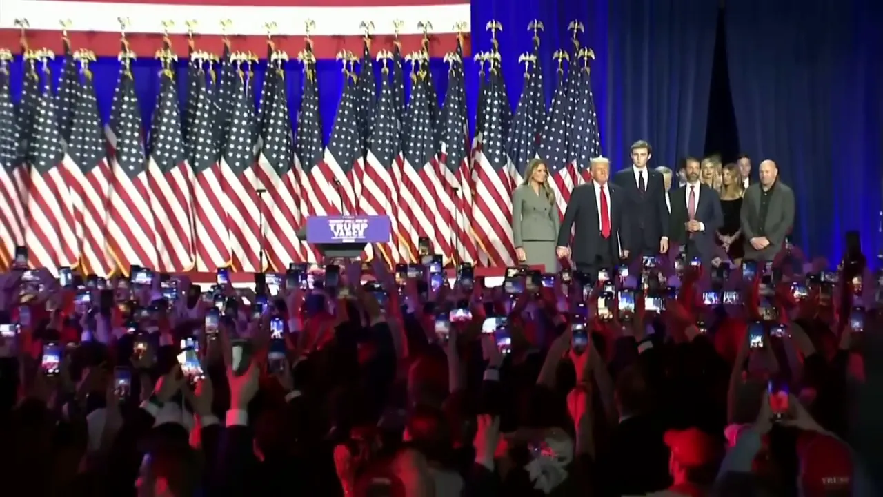 Trump supporters celebrating victory